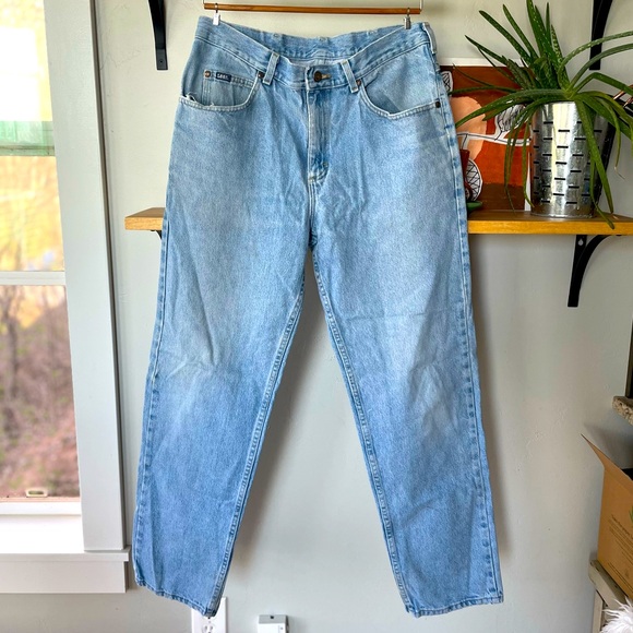 Vintage Lee Light Wash Relaxed Fit High Rise Jeans Waist 17” Size 30 - Picture 1 of 6